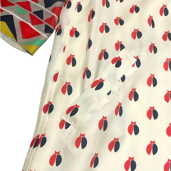 Fossil Ladybug Beetle Print Shift Dress X-Small - Picture 2 of 3